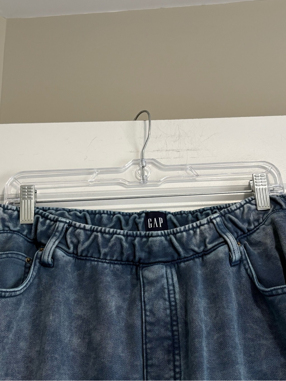 GAP Heavyweight Easy Baggy Sweatpant Jeans Sz Large Corn flower Blue - Picture 6 of 15